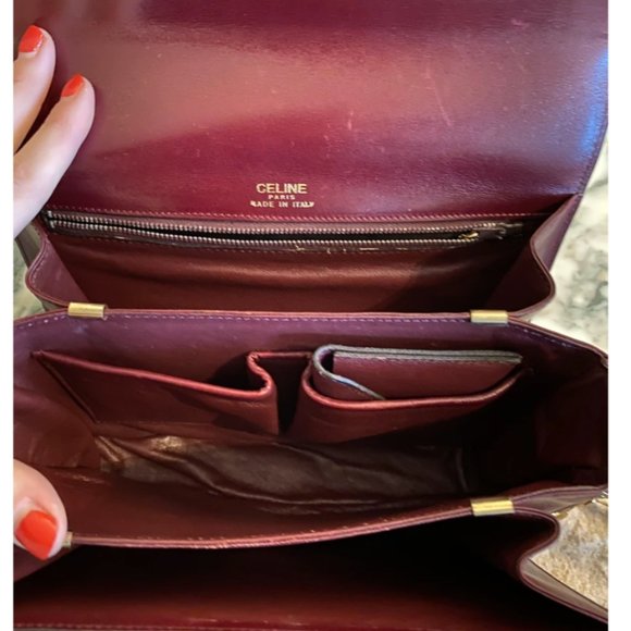 Celine Vintage Horse Carriage Burgundy Bag - Picture 3 of 5